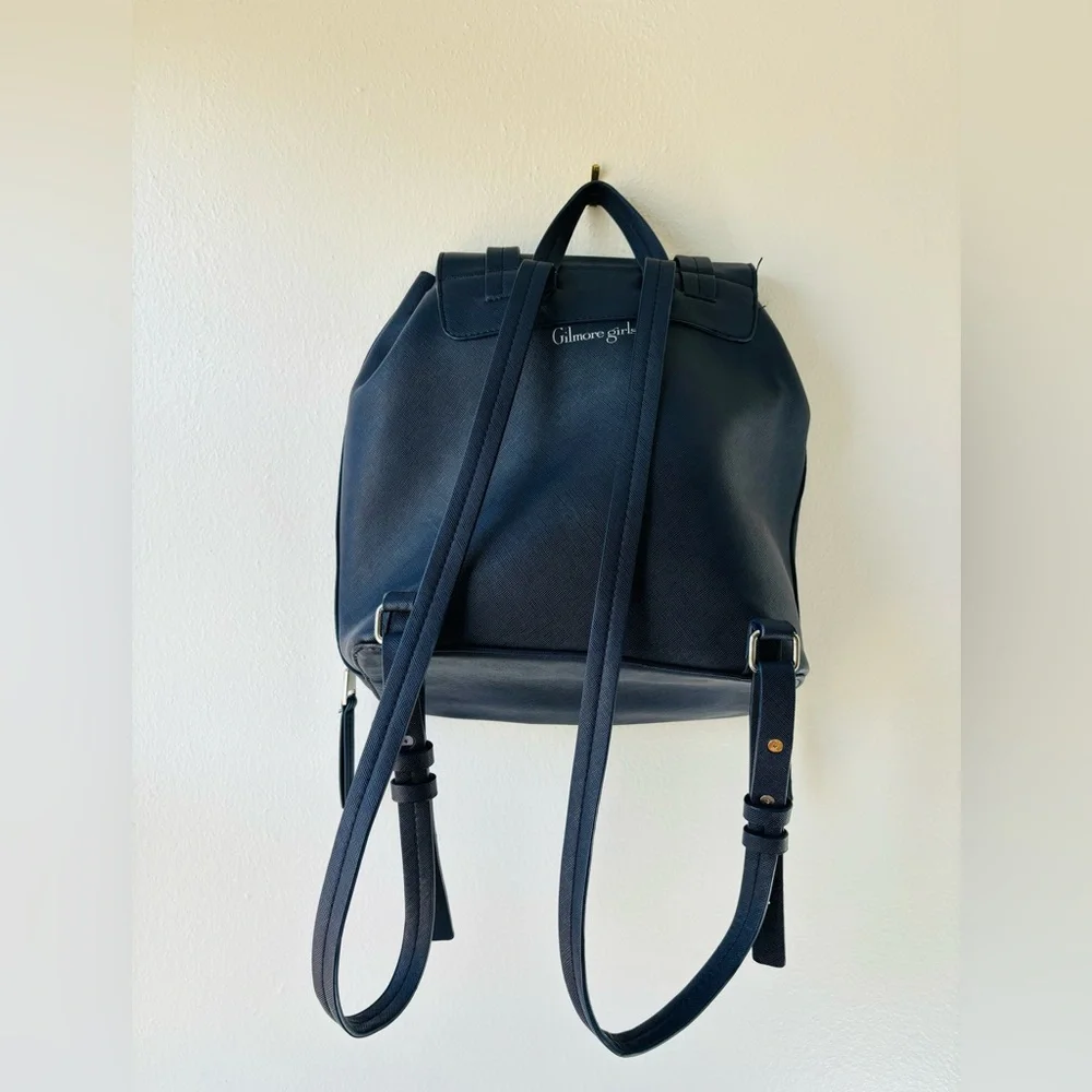 Gilmore Girls Rory’s Chilton Backpack Navy Blue Faux Leather Bag by Warner Bros - Picture 7 of 9